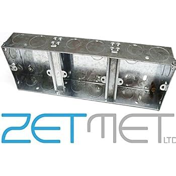 triple 1 gang 35mm metal pattress electrical wall back box|triple socket back box.